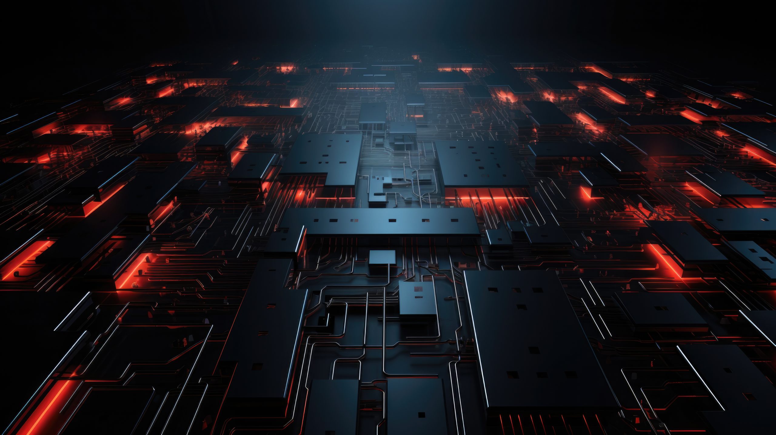 Dark tech glowing background